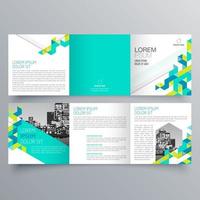 modèle de brochure à trois volets design géométrique minimaliste pour les entreprises et les entreprises. modèle de vecteur de brochure de concept créatif.