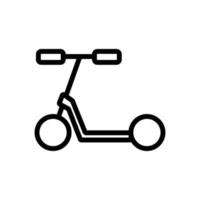 kid kick scooter icône illustration vectorielle contour vecteur