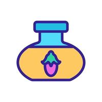 illustration vectorielle de l'icône de la bouteille liquide d'arôme de jojoba vecteur