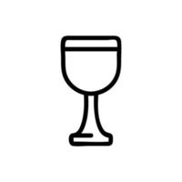 vecteur d'icône de vin. illustration de symbole de contour isolé