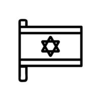 vecteur d'icône d'Israël. illustration de symbole de contour isolé