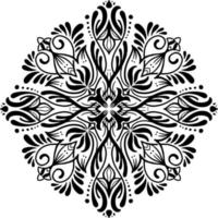 motif de fleurs dans le style vintage de mandala pour les tatouages, les tissus ou les décorations et plus encore. illustration vectorielle. vecteur