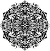 motif de fleurs dans le style vintage de mandala pour les tatouages, les tissus ou les décorations et plus encore. illustration vectorielle. vecteur