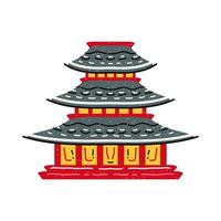 icône de la pagode. illustration de dessin animé de l'icône de vecteur de pagode pour le web
