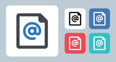 icône de messagerie - illustration vectorielle . e-mail, courrier, fichier, document, lettre, poste, contact, message, adresse, ligne, contour, plat, icônes. vecteur