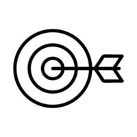 vecteur d'icône cible. illustration de symbole de contour isolé