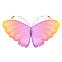 papillon coloré magique lumineux. illustration vectorielle. vecteur