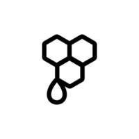 le miel est un vecteur d'icône de miel. illustration de symbole de contour isolé