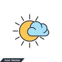 illustration vectorielle de météorologie icône logo. modèle de symbole météo pour la collection de conception graphique et web vecteur