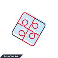 illustration vectorielle du logo de l'icône logique. modèle de symbole de puzzle pour la collection de conception graphique et web vecteur