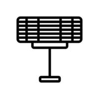 vecteur d'icône de chauffage de maison. illustration de symbole de contour isolé