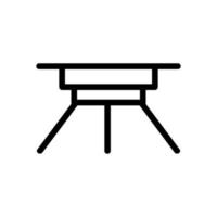 vecteur d'icône de table. illustration de symbole de contour isolé