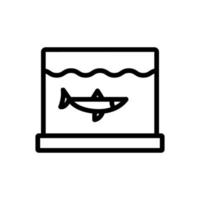 hareng dans l'illustration vectorielle de l'icône de l'aquarium vecteur