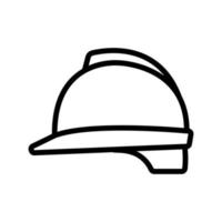 illustration de contour vectoriel icône casque de sécurité