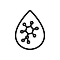 vecteur d'icône de sang d'hôpital. illustration de symbole de contour isolé