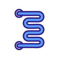 serviette chauffante serpent icône illustration de contour vectoriel