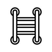 illustration vectorielle de l'icône du porte-serviettes chauffant à l'échelle vecteur