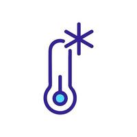 réduire la température du vecteur d'icône. illustration de symbole de contour isolé