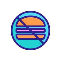 interdire le vecteur d'icône de hamburger. illustration de symbole de contour isolé