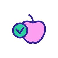 vecteur d'icône de pomme de santé. illustration de symbole de contour isolé