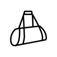 sac de sport cylindrique vue latérale icône illustration vectorielle contour vecteur