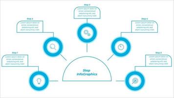 étape infographie illustration vectorielle, vecteur d'objet infographie créative.