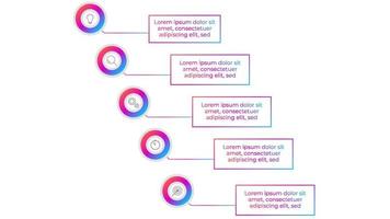 étape infographie illustration vectorielle, vecteur d'objet infographie créative.