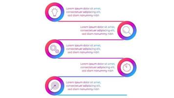 étape infographie illustration vectorielle, vecteur d'objet infographie créative.