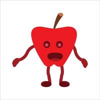 pomme mascotte icône signe illustration emoji simple