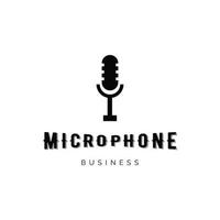 inspiration de conception de logo icône microphone vecteur