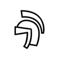 vecteur d'icône de gladiateur de casque. illustration de symbole de contour isolé