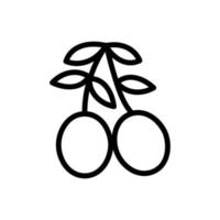 vecteur d'icône d'olives. illustration de symbole de contour isolé