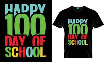 conception de t-shirt 100 jours d'école vecteur