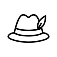 vecteur d'icône de chapeau. illustration de symbole de contour isolé