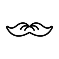 vecteur d'icône de moustache. illustration de symbole de contour isolé