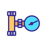 illustration de contour vectoriel icône compteur de tuyaux