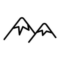 vecteur d'icône de crête de montagne. illustration de symbole de contour isolé