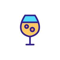 vecteur d'icône de verre de vin. illustration de symbole de contour isolé