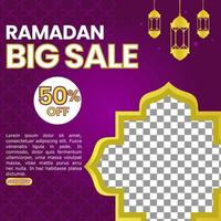 modèle de médias sociaux, vecteur de modèle de vente ramadan eid mubarak