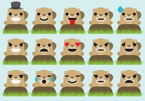 Emoticons Groundhog vecteur