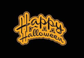 joyeux halloween logo, bannière, modèle de conception de t-shirt vecteur