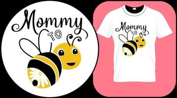 maman à l'abeille, citation drôle d'abeille isolée sur fond blanc. abeille à miel lettrage dessiné à la main. douce citation d'été d'amour de miel disant. illustration d'impression vectorielle de typographie pour t-shirt, carte, affiche. vecteur