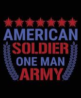 soldat américain un homme armée vecteur