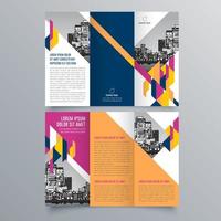 modèle de brochure à trois volets design géométrique minimaliste pour les entreprises et les entreprises. modèle de vecteur de brochure de concept créatif.