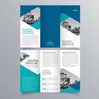 modèle de brochure à trois volets design géométrique minimaliste pour les entreprises et les entreprises. modèle de vecteur de brochure de concept créatif.