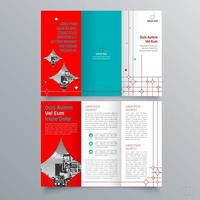 modèle de brochure à trois volets design géométrique minimaliste pour les entreprises et les entreprises. modèle de vecteur de brochure de concept créatif.