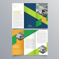 modèle de brochure à trois volets design géométrique minimaliste pour les entreprises et les entreprises. modèle de vecteur de brochure de concept créatif.