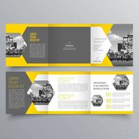 modèle de brochure à trois volets design géométrique minimaliste pour les entreprises et les entreprises. modèle de vecteur de brochure de concept créatif.