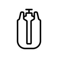 vecteur d'icône de gaz propane. illustration de symbole de contour isolé