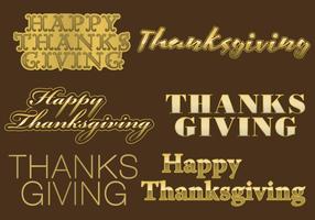 Titres d'or de Thanksgiving vecteur